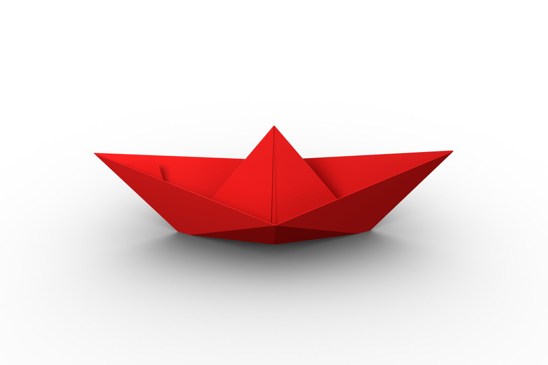 Red Paper Boat Transparent Background Origami Illustration - Download Free Stock Images Pikwizard.com