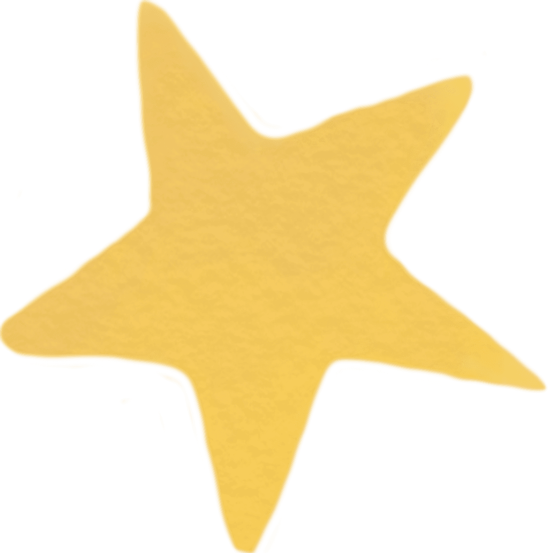 Large Yellow Star on Transparent Background