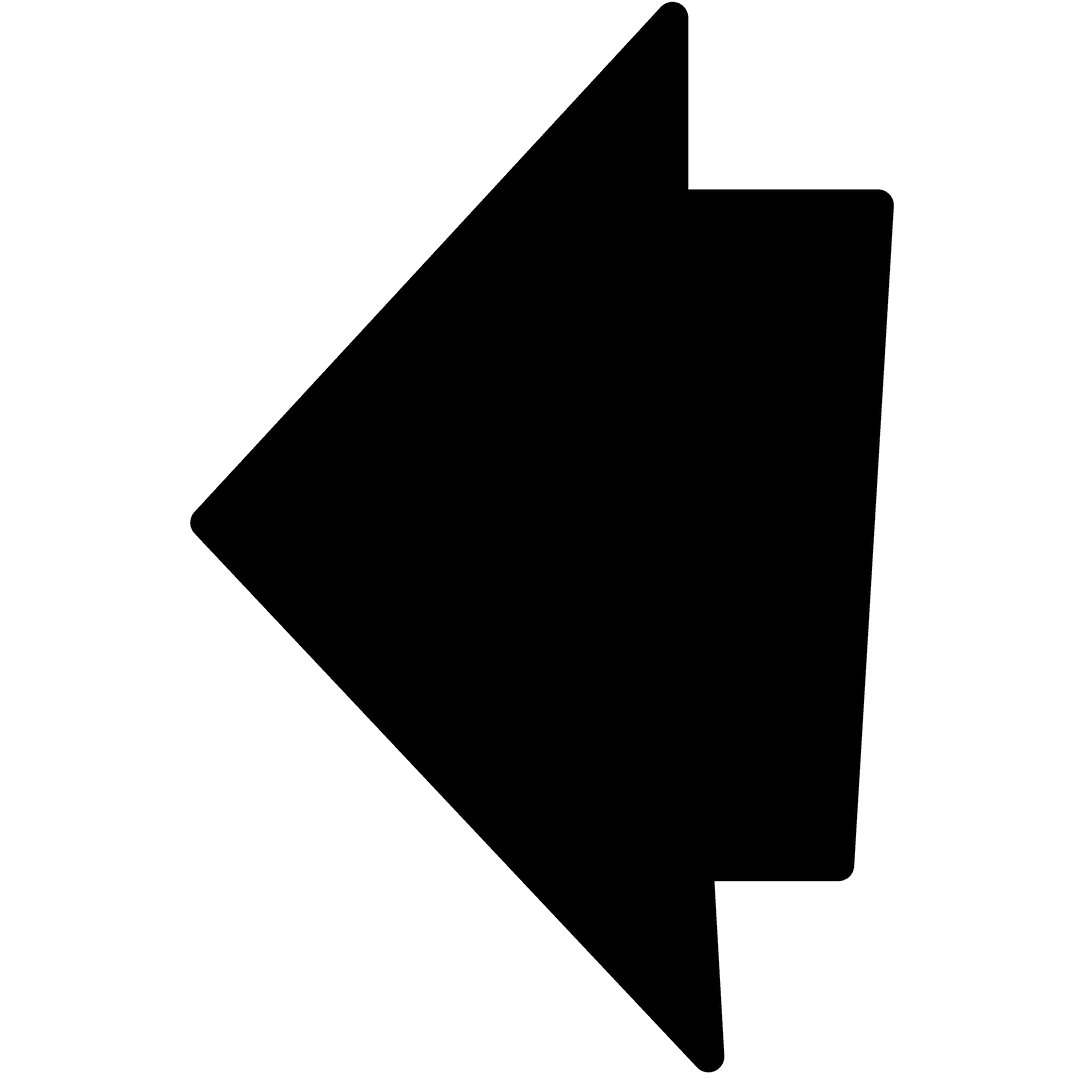 Black Arrow on Transparent Background Symbol Shape