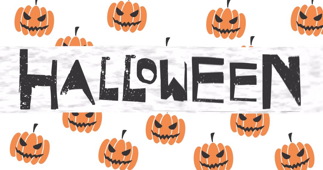 Creative Halloween Banner with Jack-O'-Lantern Pattern