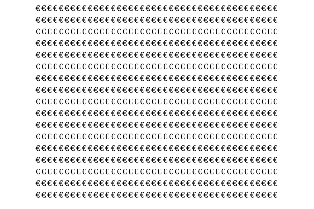 Euro Symbols Set on Transparent Background Money Concept