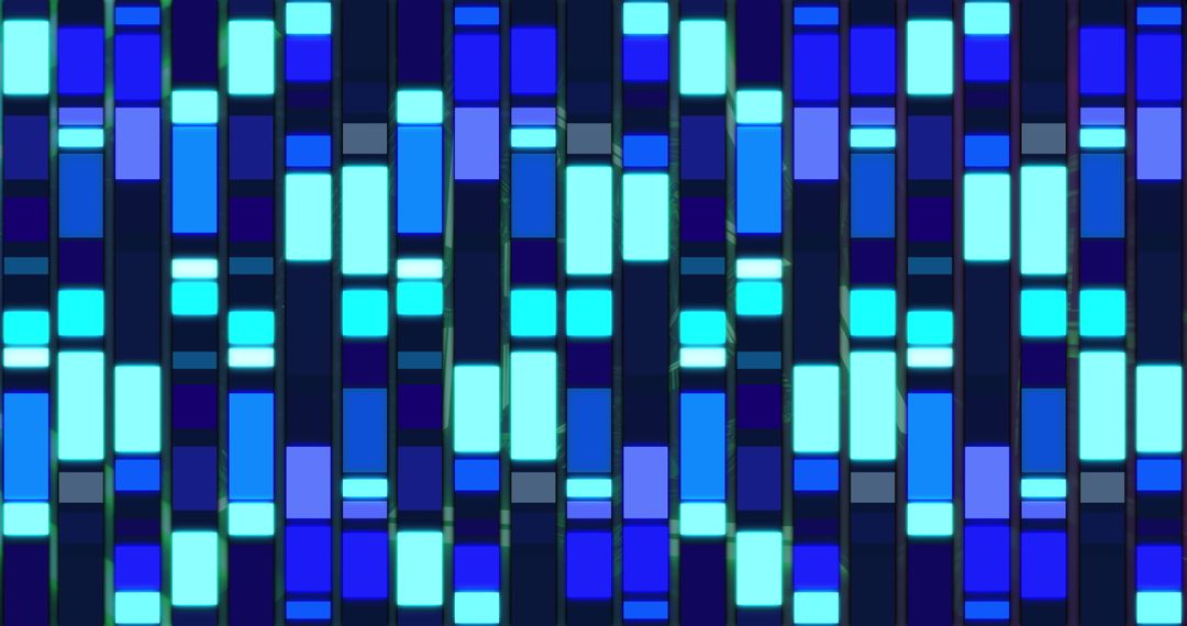 Retro Futuristic Moving Shapes on Black Background