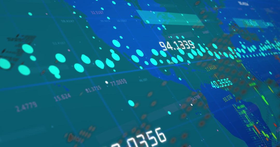 Futuristic Global Networking Concept with Data Visualization