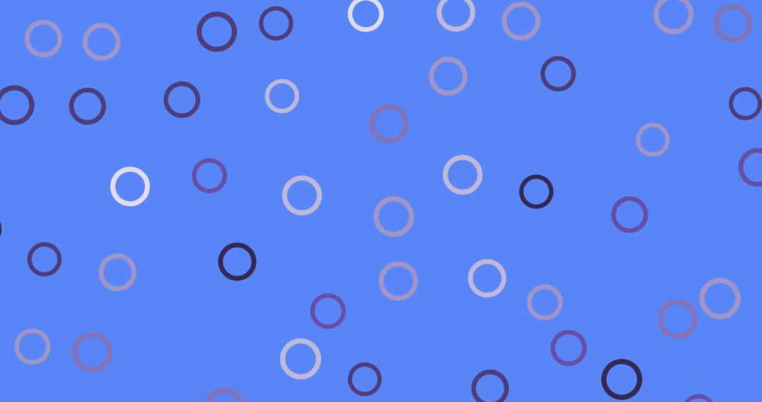 Seamless Pattern of Blue Background with Varied Colored Circles