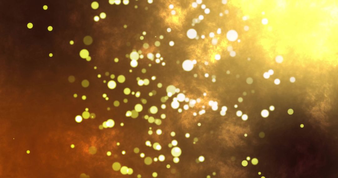 Glowing Light Spots in Dark Background for Futuristic Effects