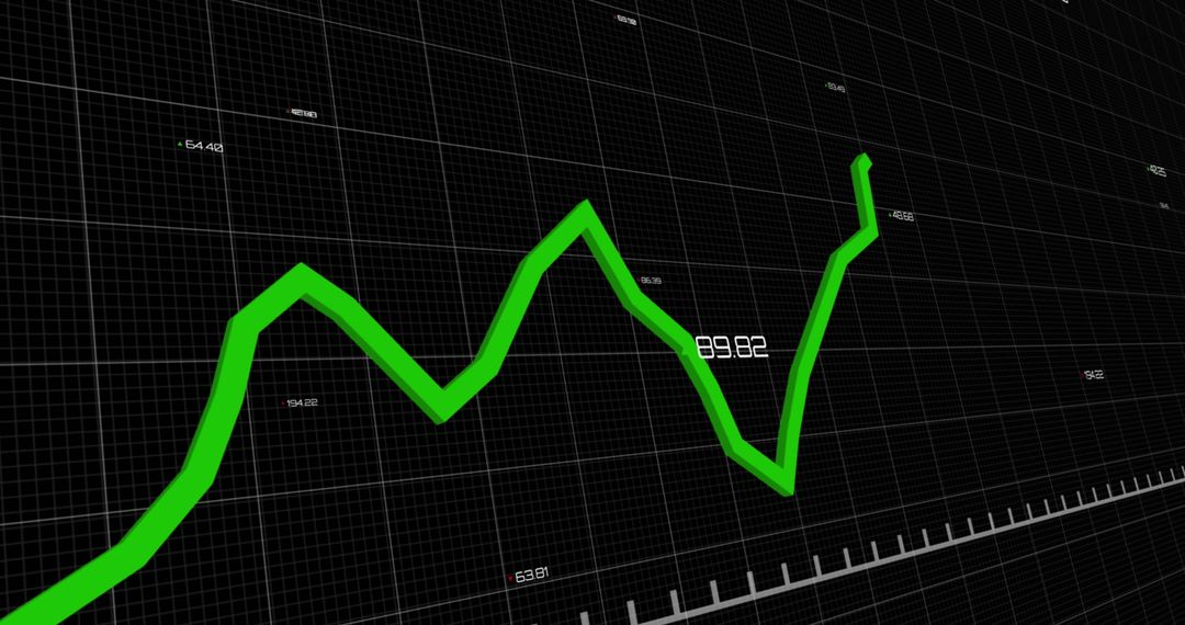 Dynamic Data Chart on Dark Digital Background