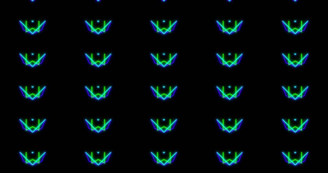 Kaleidoscope Neon Pattern on Seamless Loop