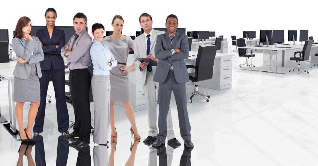 Business executives standing with arms crossed in office - Free Images, Stock Photos and Pictures on Pikwizard.com