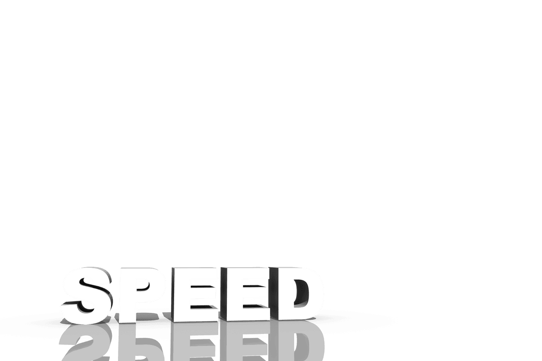 Speed Text on Transparent Background for Sports Graphics