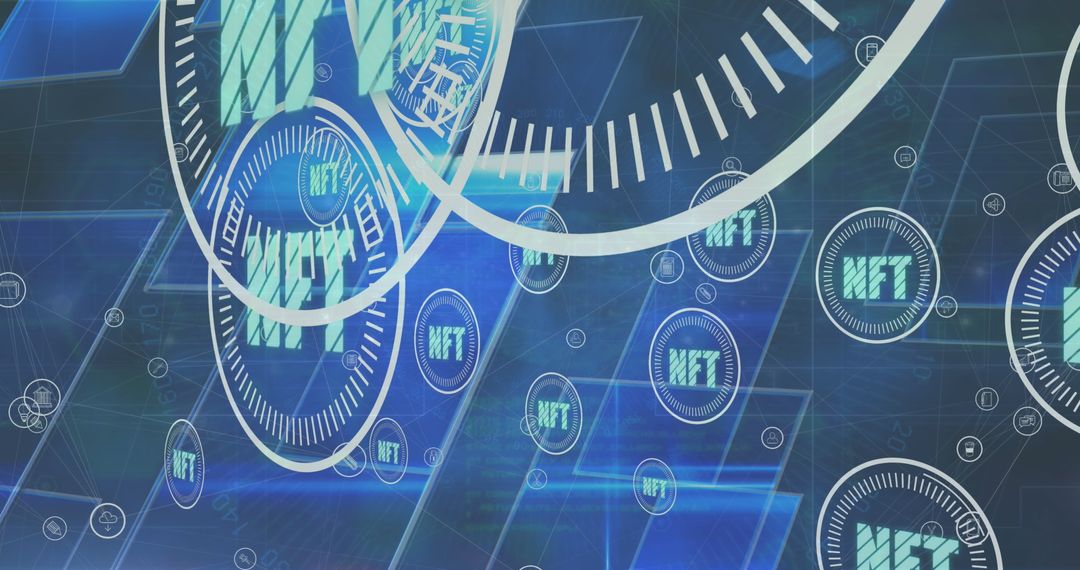 Futuristic NFT and Blockchain Abstract Design