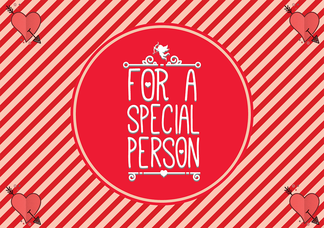 Transparent Heartfelt Message Card for Special Person with Cupid Icon