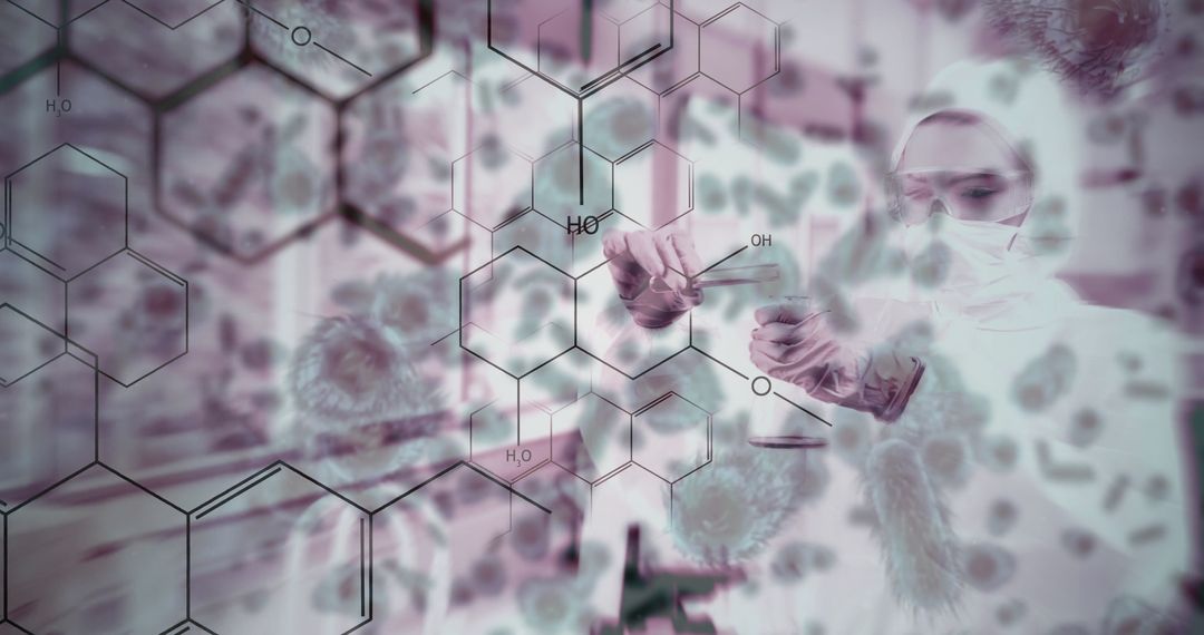Scientist Analyzing Chemical Reactions in Advanced Laboratory Environment