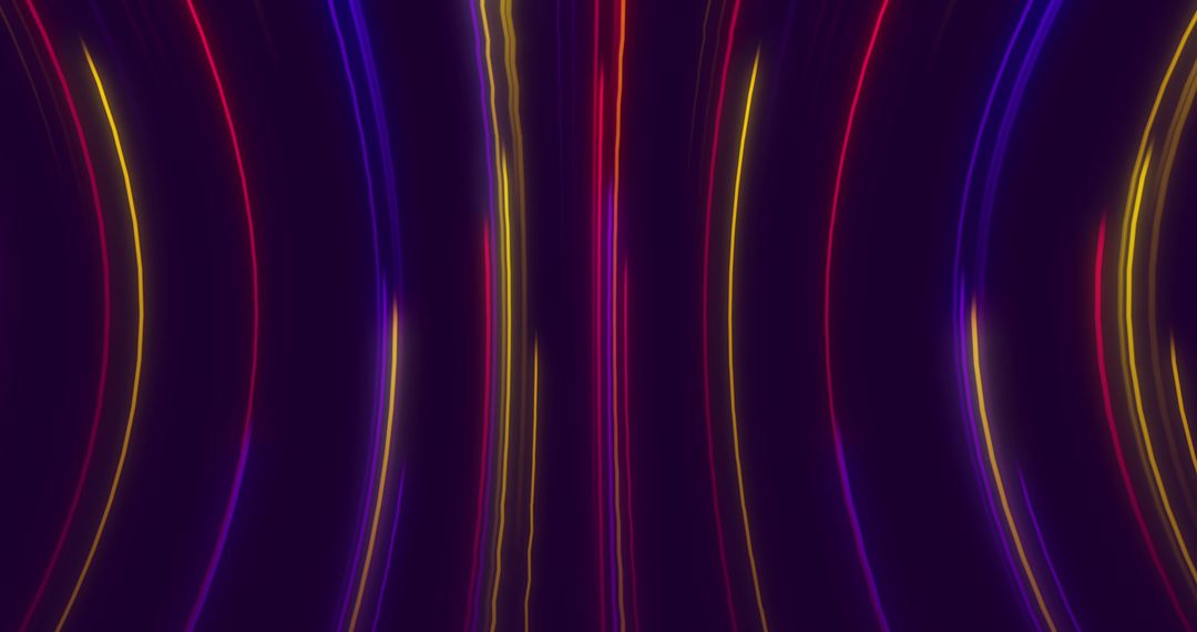 Multicolored Neon Light Trails Creating Hypnotic Motion Pattern