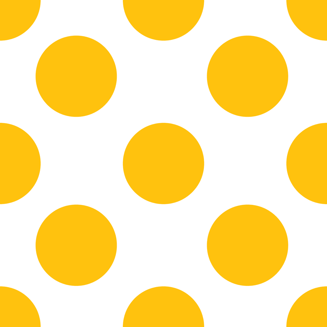 Yellow Circles Vector Pattern on Transparent Background