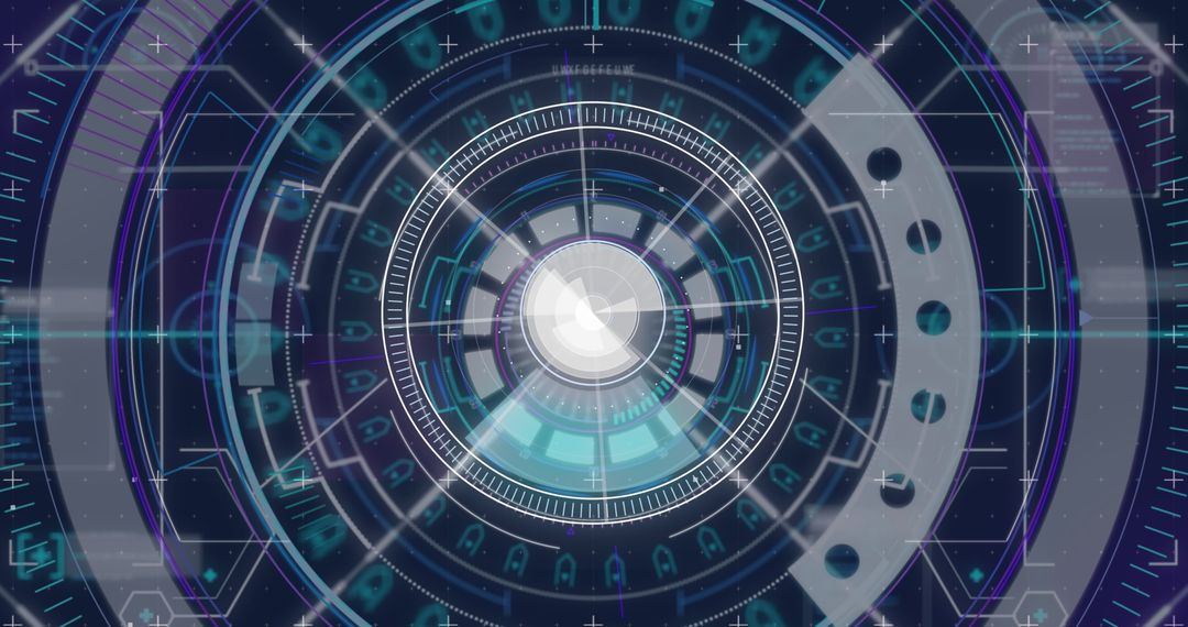 Digital Futuristic Interface with Data Elements