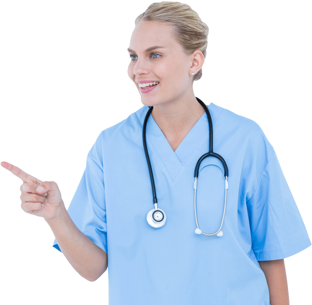 Female Doctor Interacting with Transparent Screen Technology