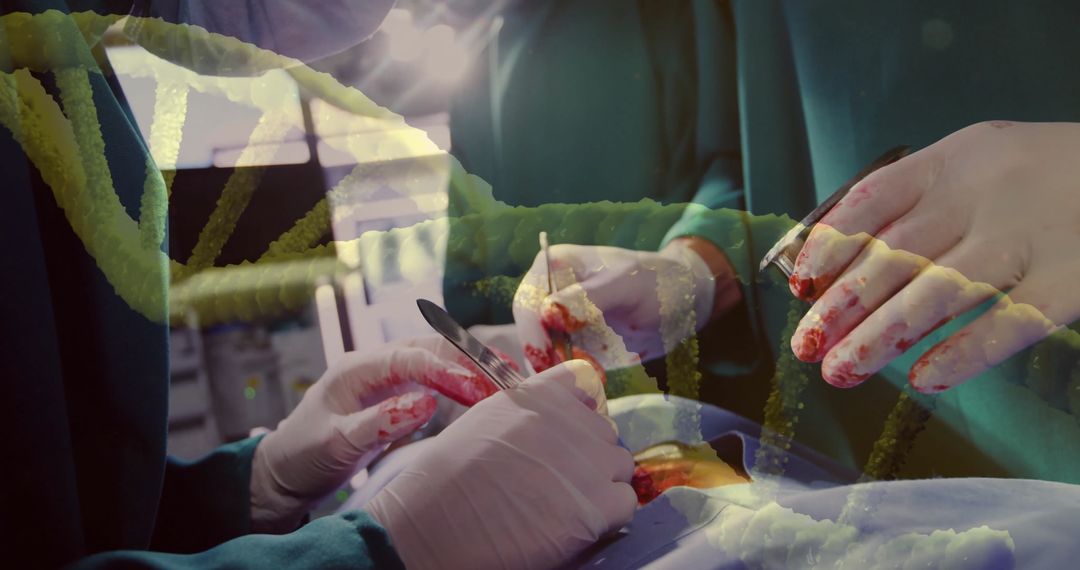 Surgeons Performing Precise Surgical Operation in Modern OR