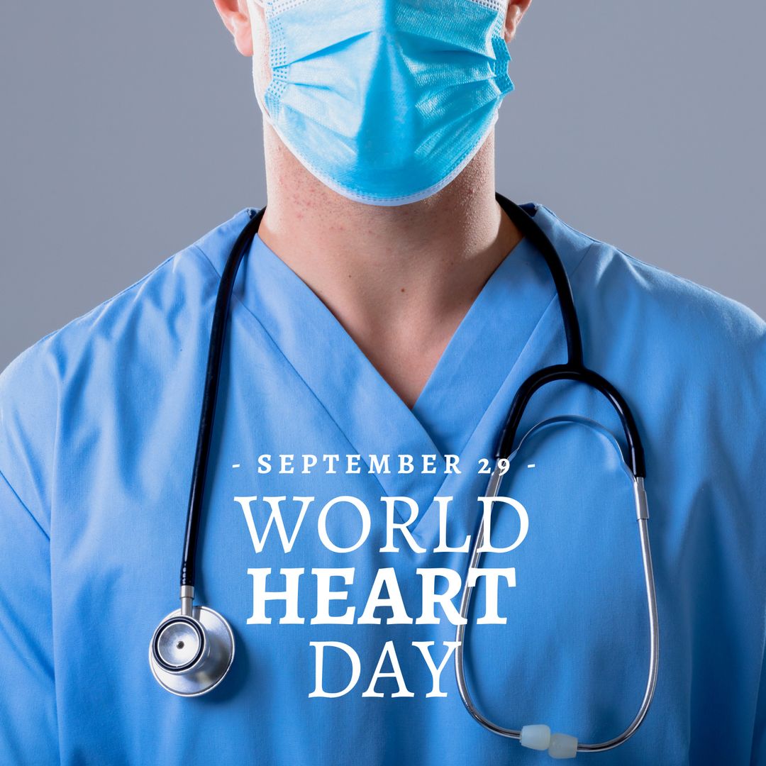 World Heart Day Campaign with Healthcare Professional and Stethoscope