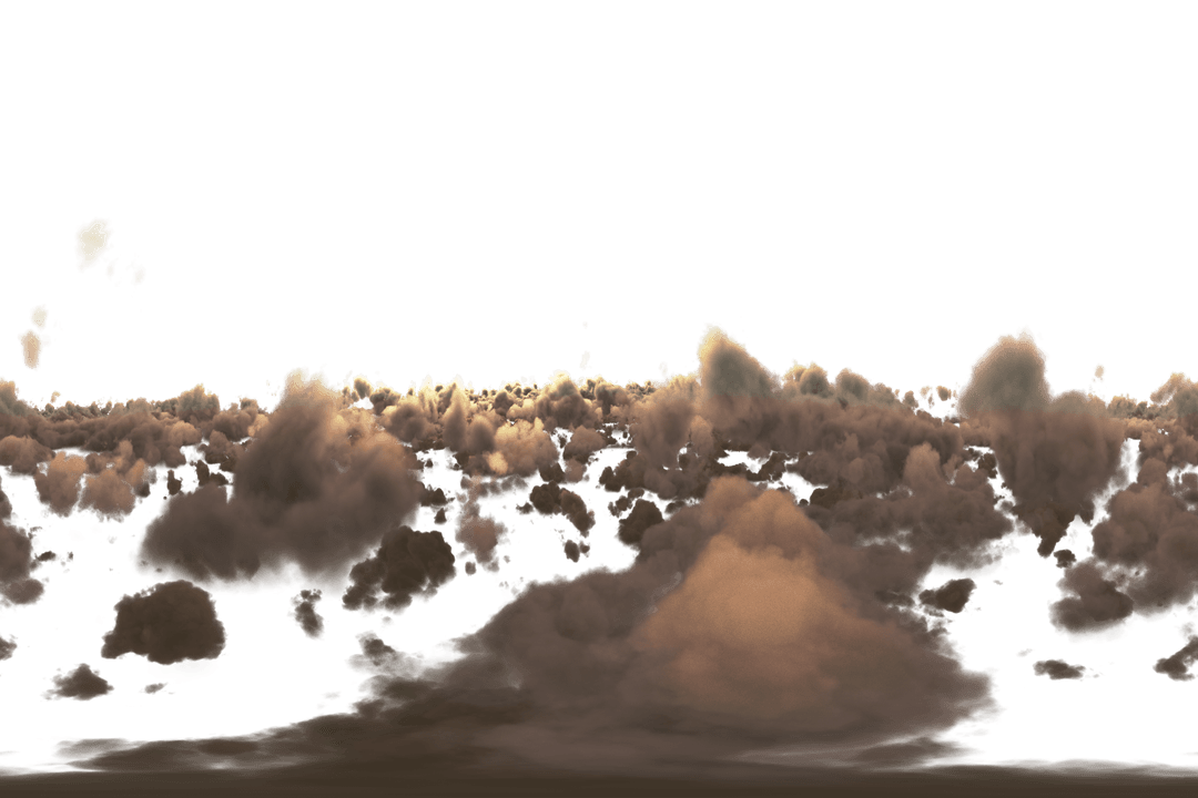 Transparent Billowy Brown Clouds on a Dark Background