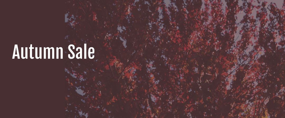 Autumn leaves with sale text, promotional background for fall marketing