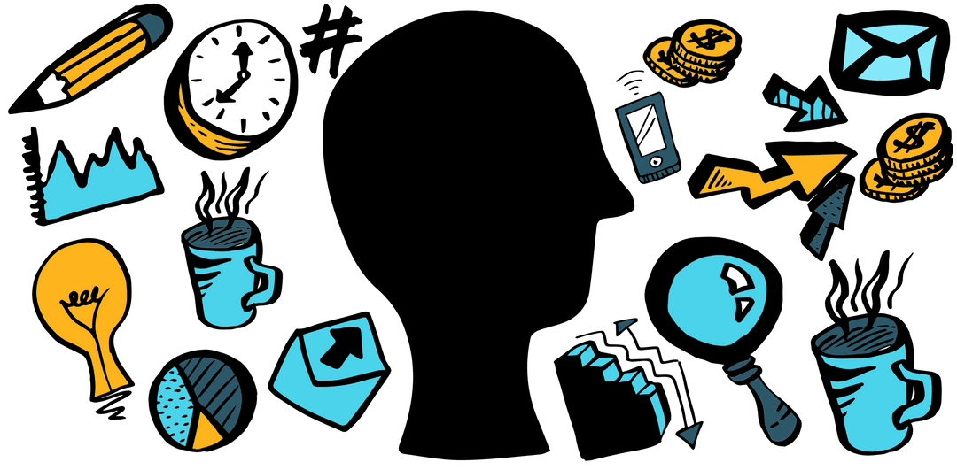 Creative Business and Finance Icons on Transparent Background