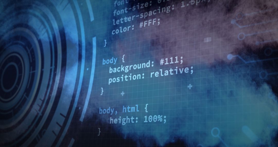 Futuristic Code and Global Connections Digital Interface
