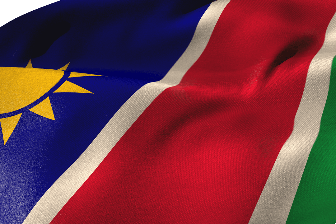 Digital PNG Namibian Flag on Transparent Background