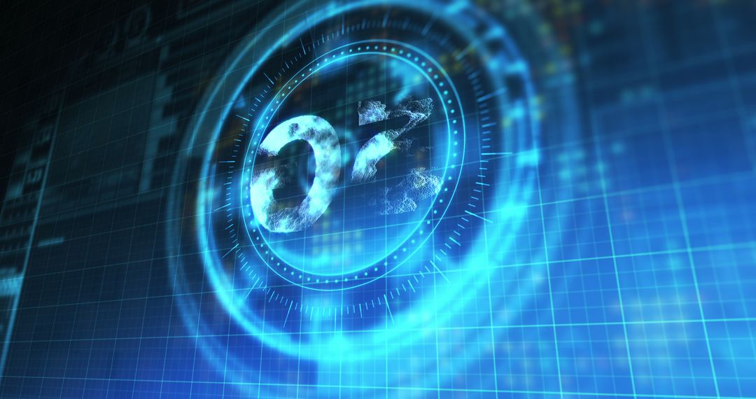 Rotating 5G Concept in High-Tech Digital Interface