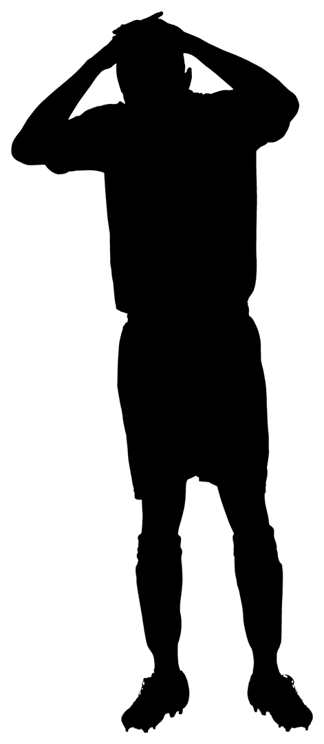 Silhouette of Man on Transparent Background Vector Illustration