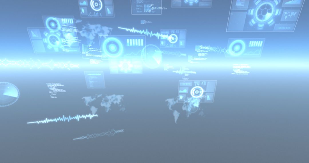 Abstract Digital Data and Global Network Visual