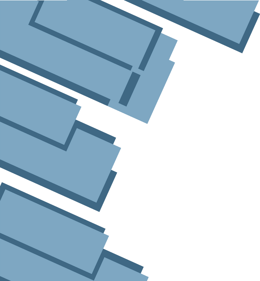 Abstract Blue Rectangles Transparent Background for Digital Design