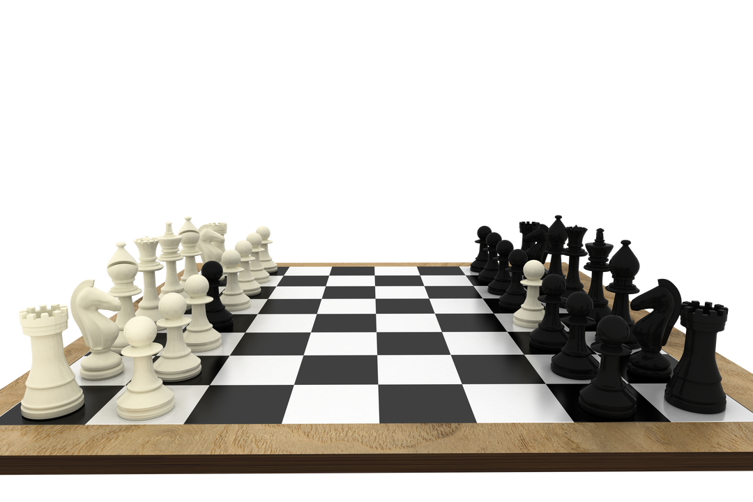 Transparent Chess Board Ready for Game Start on Clear Background - Download Free Stock Images Pikwizard.com