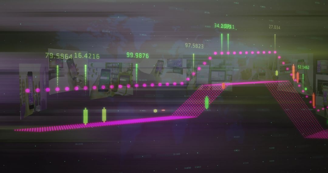 Digital Financial Data with Global Connections Visualization