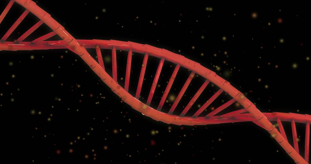 Digital DNA Strand with Science Interface Background