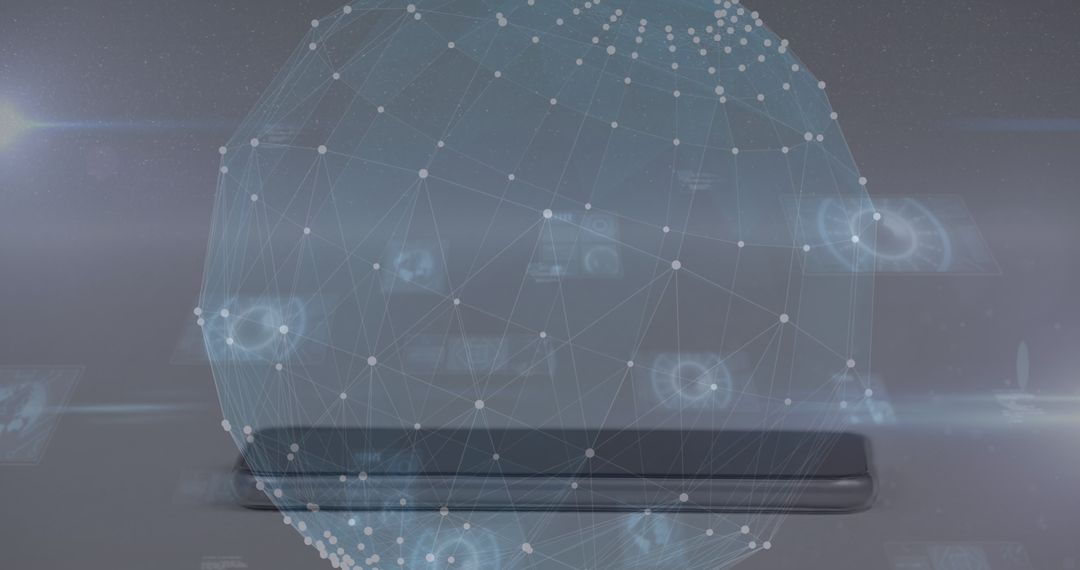 Digital Interface Concept with Smartphone and Global Connectivity