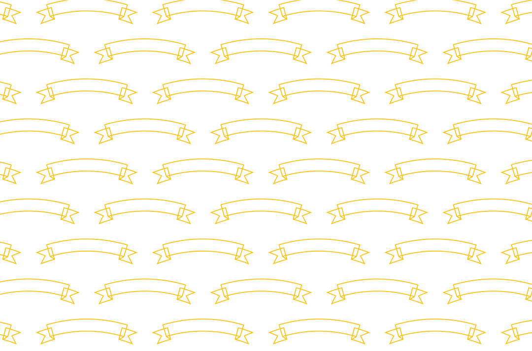 Seamless Yellow Banners on Transparent Background for Patterns