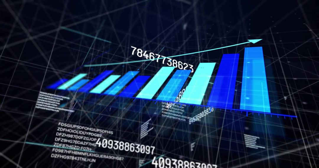 3D Bar Graph and Data Streams in Digital Network Interface