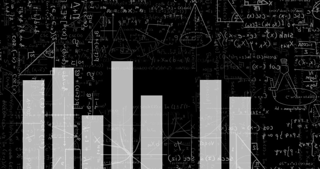 Abstract Financial Analysis with Mathematical Equations Background