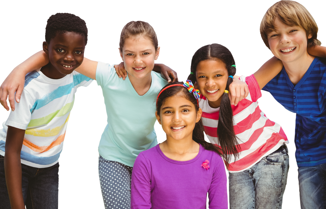 Group of Diverse Happy Children in Huddle on Transparent Background - Download Free Stock Images Pikwizard.com