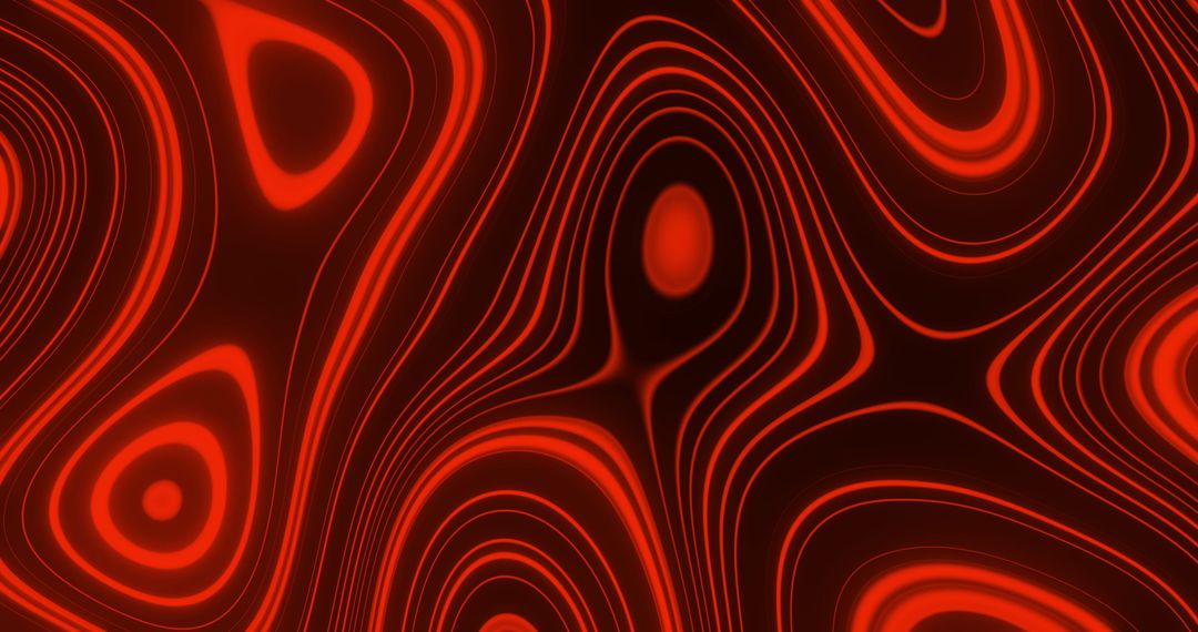 Abstract Glowing Red Liquid Shapes in Motion