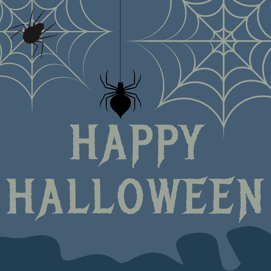 Spooky Spider Web Halloween Invitation Design