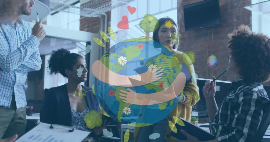 Diverse Team Collaborating on Creative Business Design