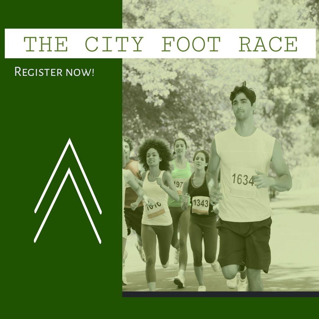 Diverse Individuals Running in City Foot Race Event - Download Free Stock Templates Pikwizard.com