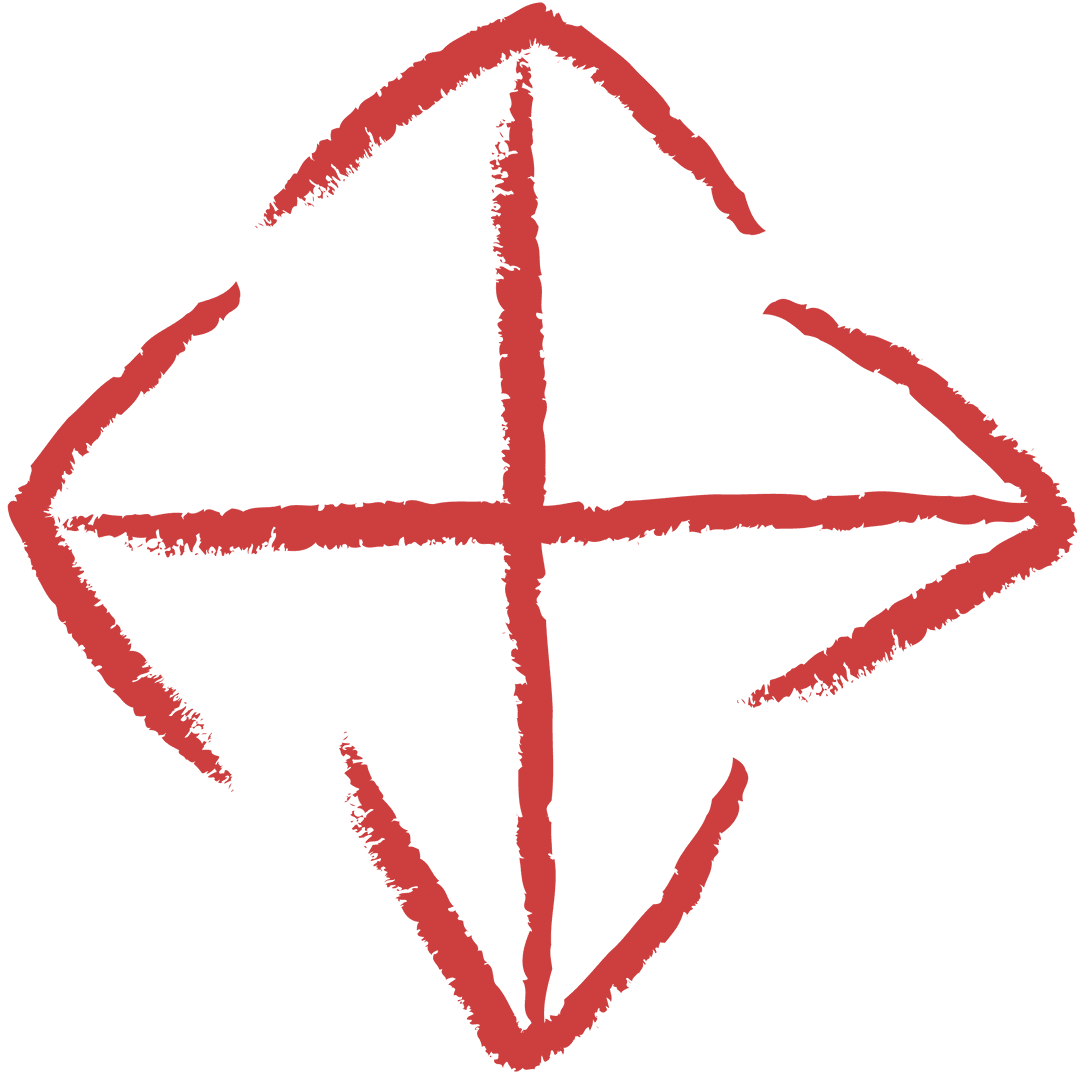 Red Arrows on Transparent Background Suggesting Direction and Choice