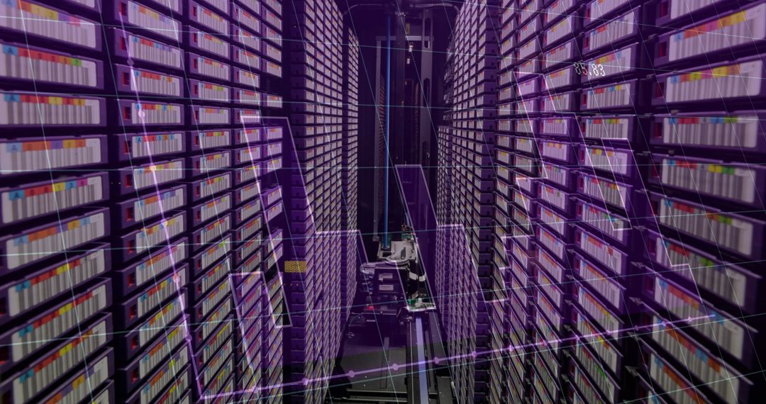 Network Lines Moving Over Advanced Data Servers for Technology Visualization