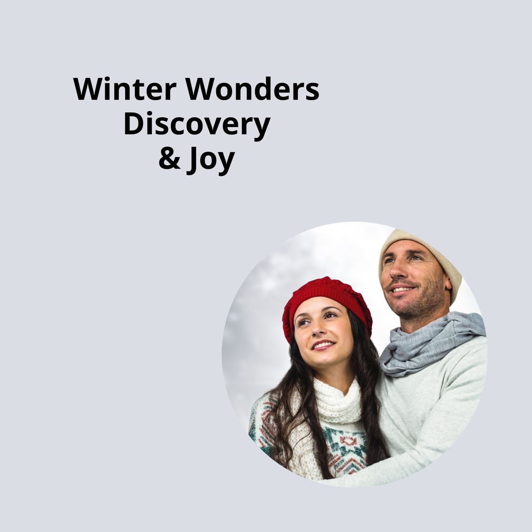 Winter Joyful Couple Embracing Exploration Winter Season - Download Free Stock Templates Pikwizard.com