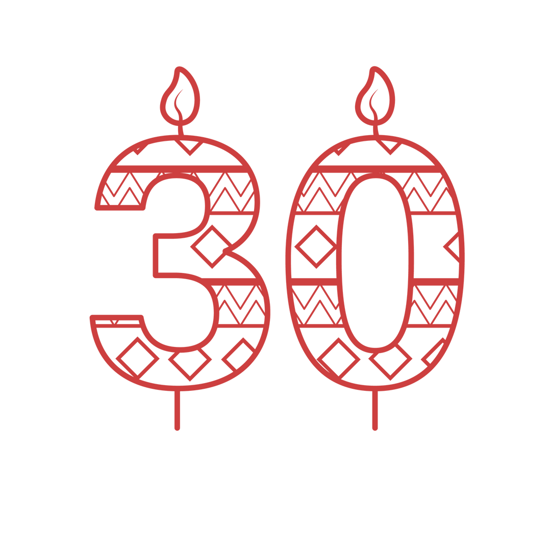 Red Number 30 Birthday Candle Transparent Illustration - Download Free Stock Images Pikwizard.com