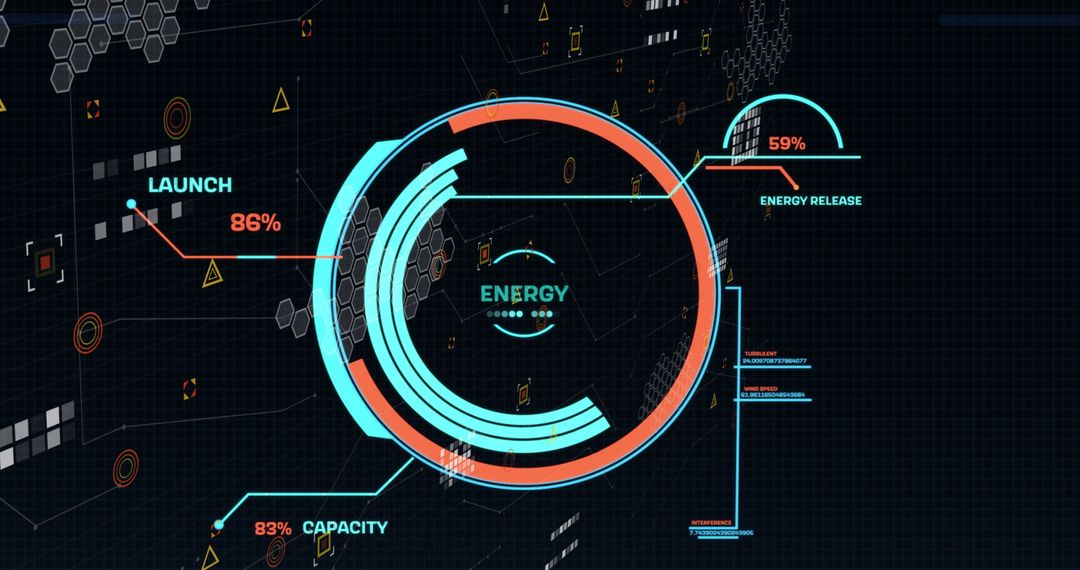 Futuristic Digital Data Visualizations Technology Interface
