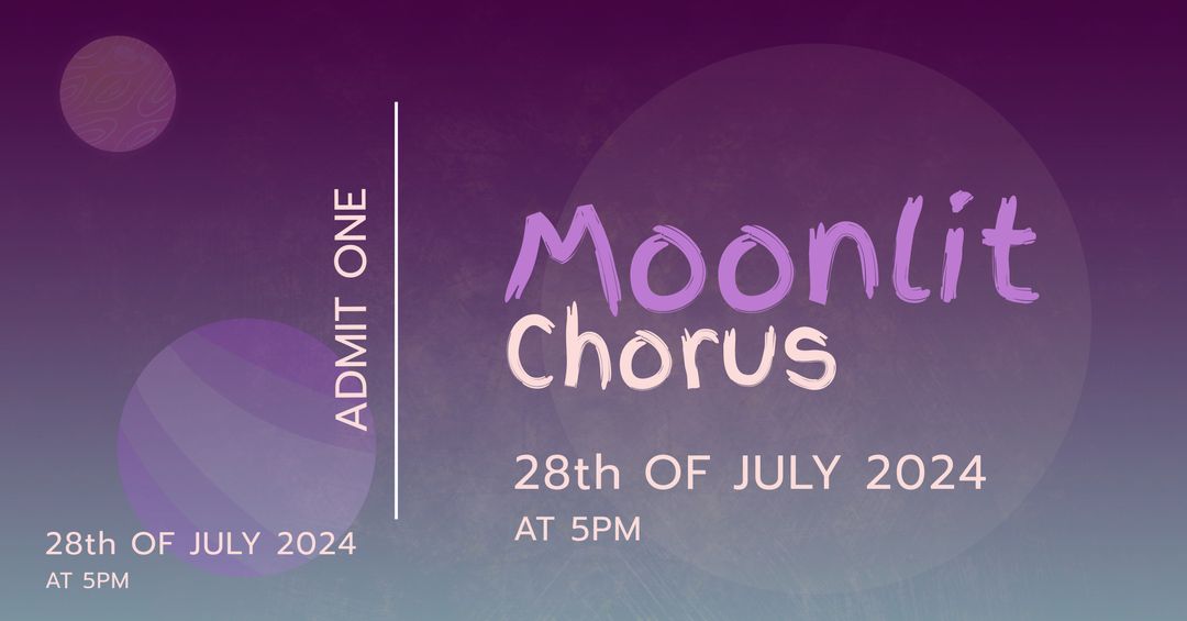 Elegant Moonlit Chorus Ticket Template for Night Events - Download Free Stock Templates Pikwizard.com