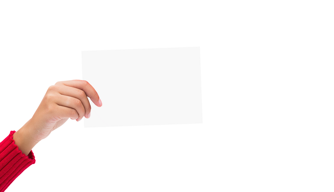 Hand Holding Blank Paper on Transparent Background for Message Concept - Download Free Stock Images Pikwizard.com